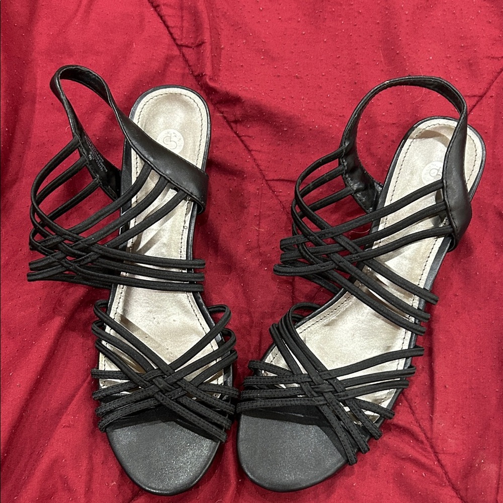Chic Black Strappy Heels